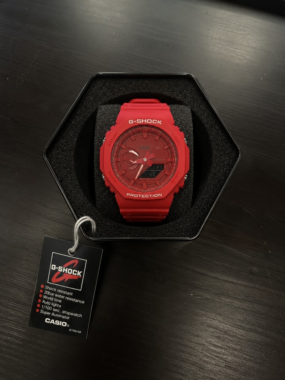 G-Shock Red Resin Sport Watch with Matching Red Dial